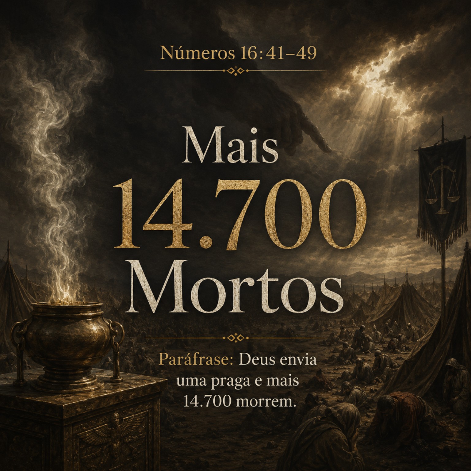 Imagem 1 de 10 da série sobre violência atribuída diretamente a Deus na Bíblia